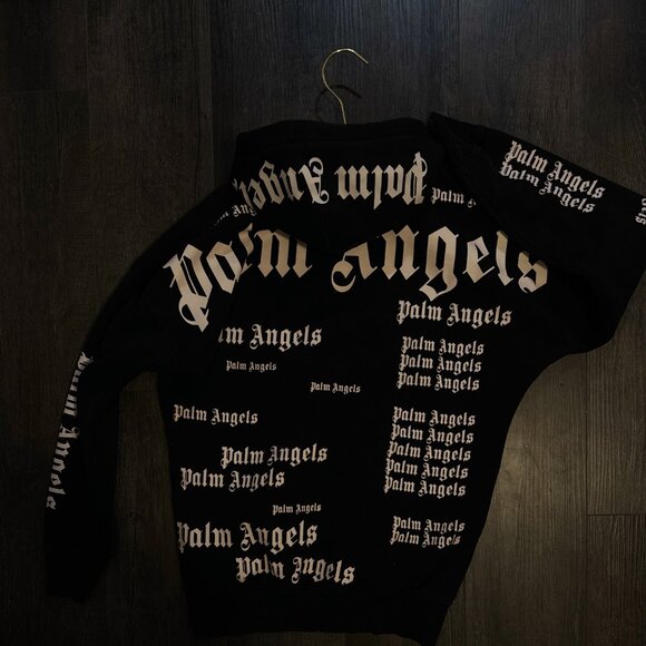 Palm Angels Ultra Logo Oversized Hoodie black SZ Large - Picture 2 of 11